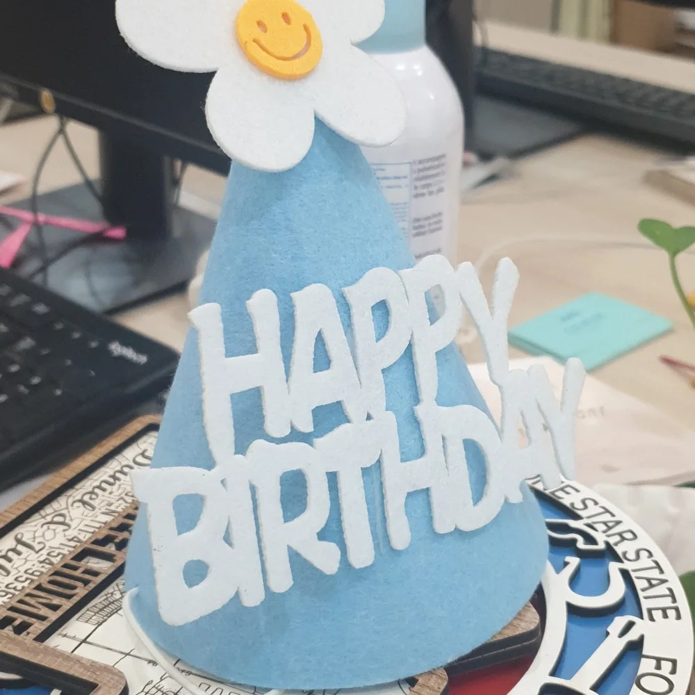 Flower happy birthday hat for birthday party